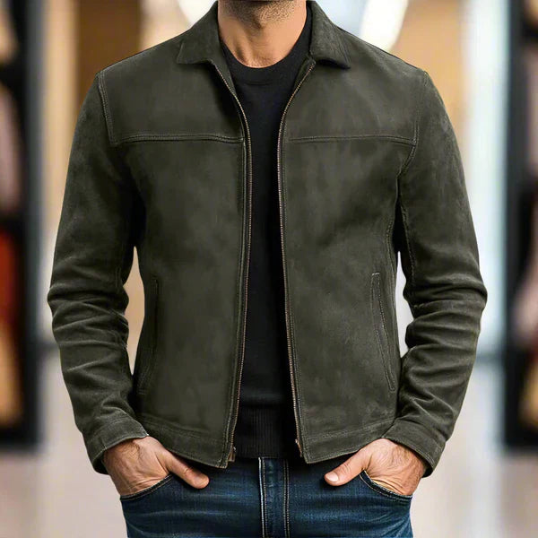 Auroraire — Zippered Leather Jacket