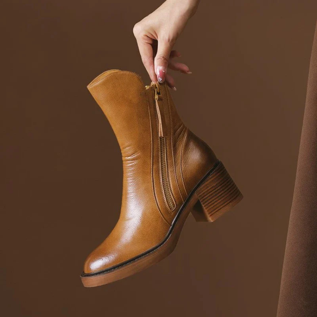 VERONA — Leather Ankle Boots