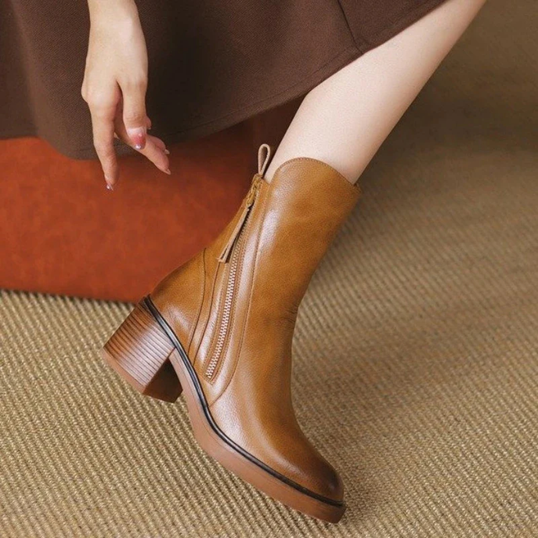 VERONA — Leather Ankle Boots