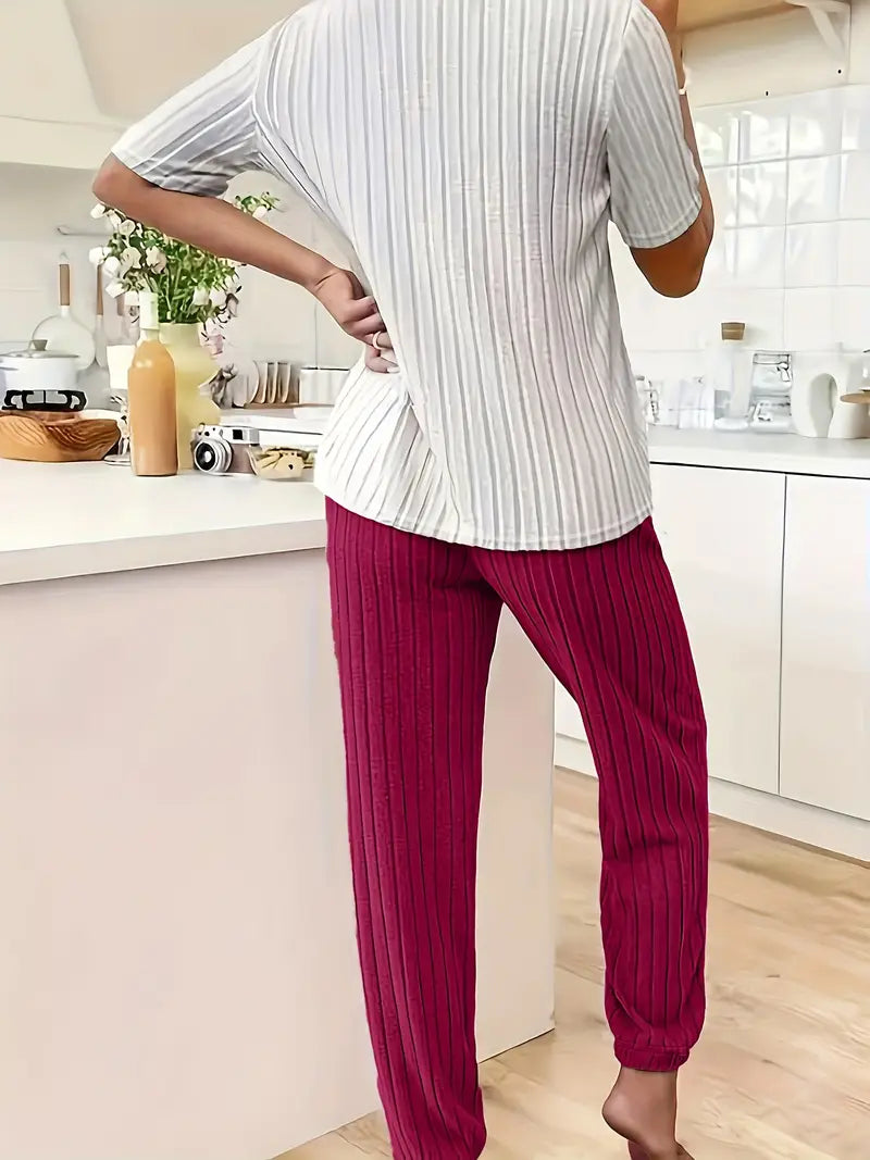 SERENITA — Ribbed Loungewear Ensemble