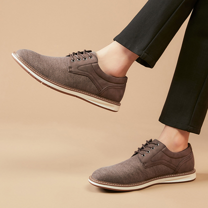Luminoré - Leather Accent Sneakers