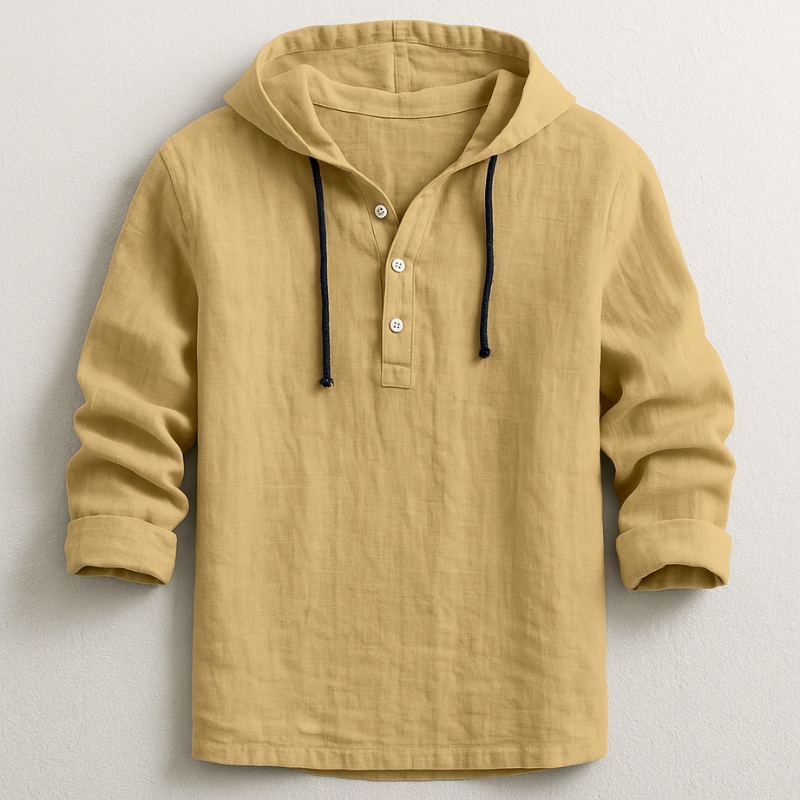 RENVAR — Hooded Cotton-Linen Shirt