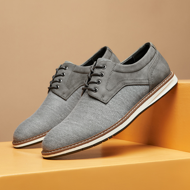 Luminoré - Leather Accent Sneakers