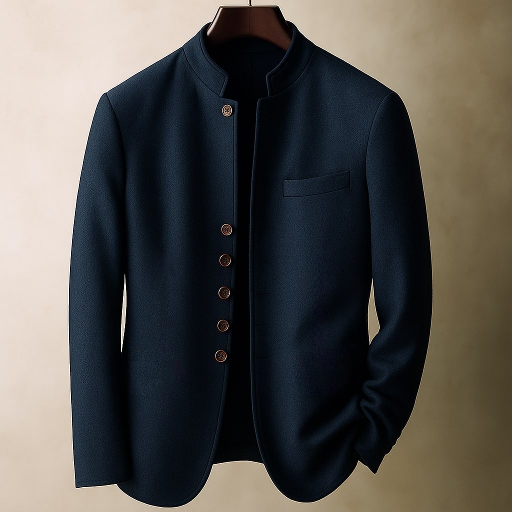 CARMINE — Stand-Collar Wool Jacket