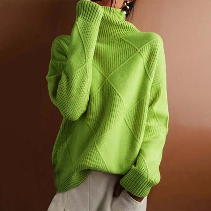 CALIANE — High Neck Knitted Sweater