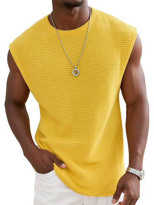 LUMINOIRE — Embossed Tank Top with Wide Straps