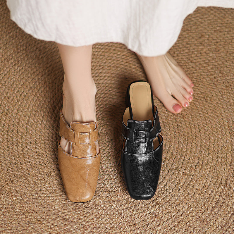 CALIANE — Genuine Leather Mules