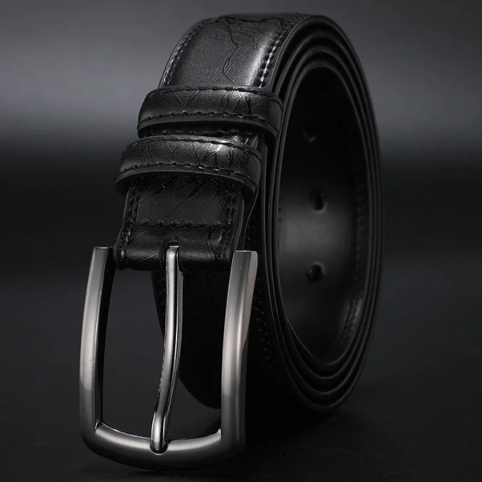 Auroraire - Gunmetal Leather Belt
