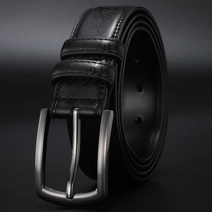 GRAYSON — Gunmetal Cowhide Belt