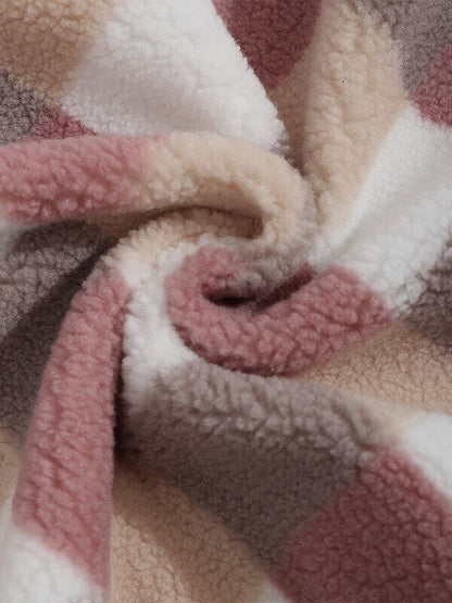 HARROWCLIFF — Plaid Luxe Faux Fur Jacket