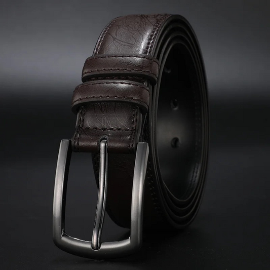 Auroraire - Gunmetal Leather Belt