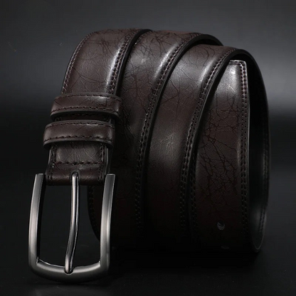 Auroraire - Gunmetal Leather Belt