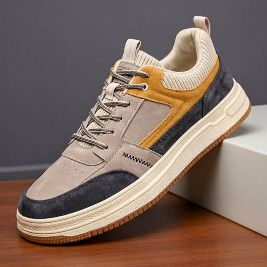 RAVENO — Genuine Leather Slip-On Sneakers