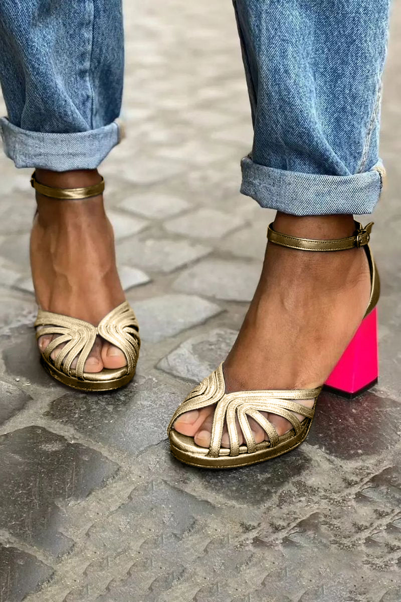 ALESSIA — Ankle Strap Open-Toe Sandals