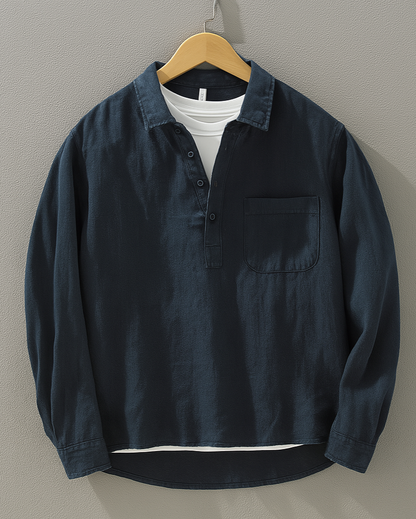 Kyoto Linen Popover Shirt