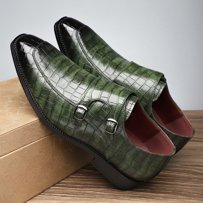 MARQUET — Leather Monk Strap Loafers