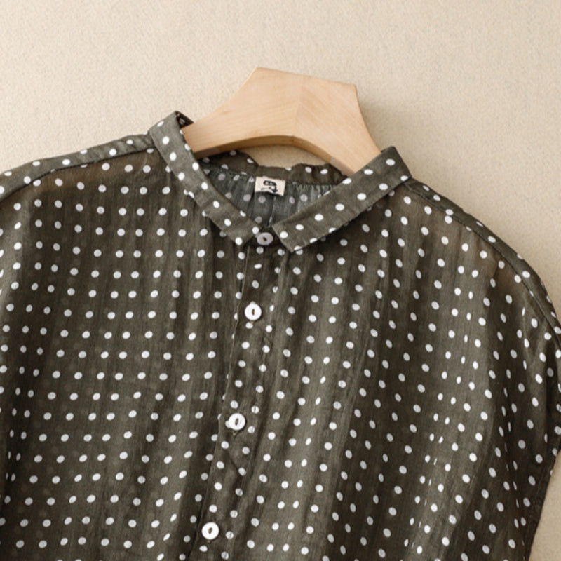VELARA LINEN BLOUSE