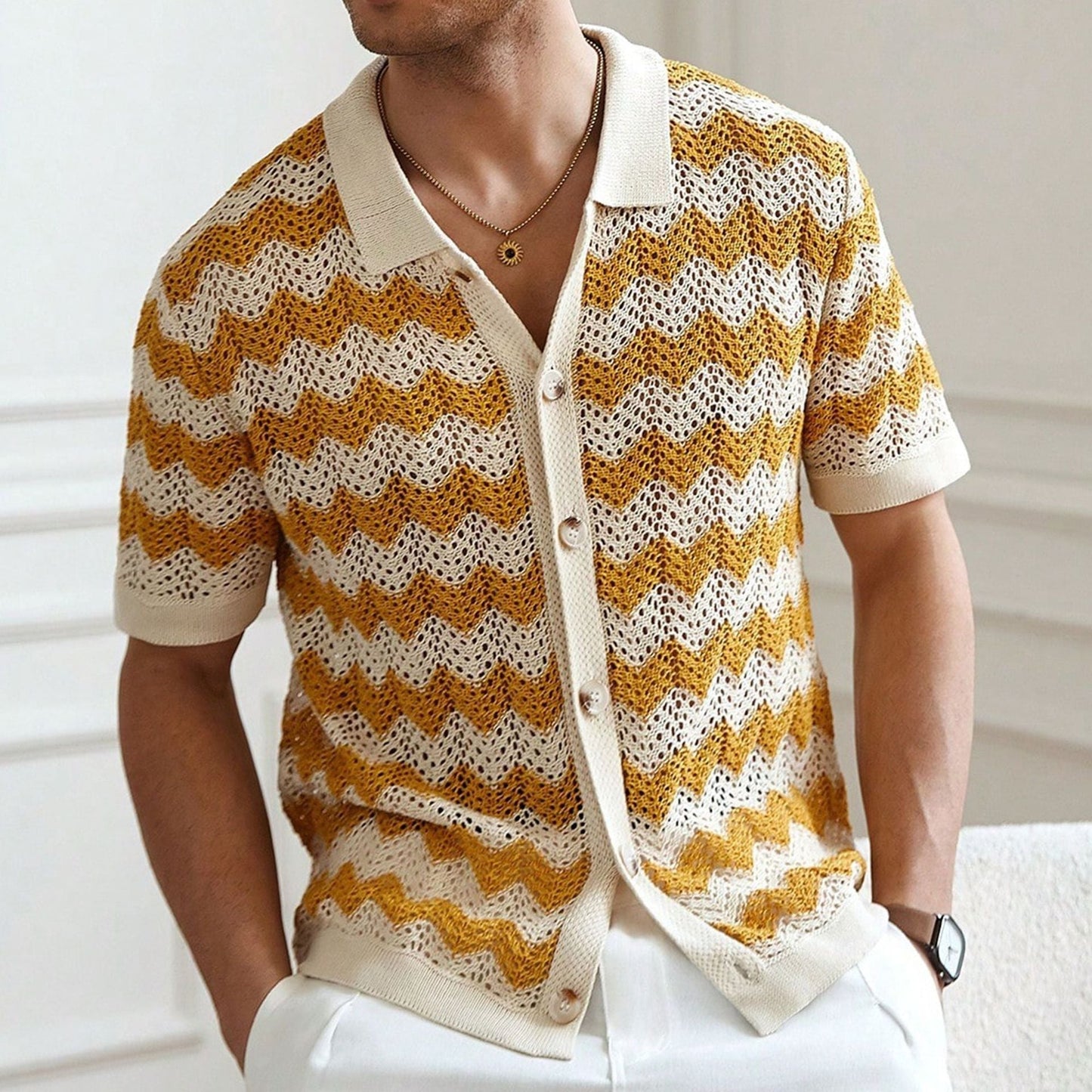 Velure Chevron Knit Shirt