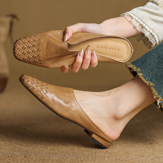 VIANNA — Woven Leather Mules