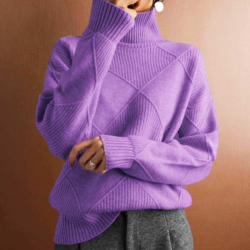 CALIANE — High Neck Knitted Sweater