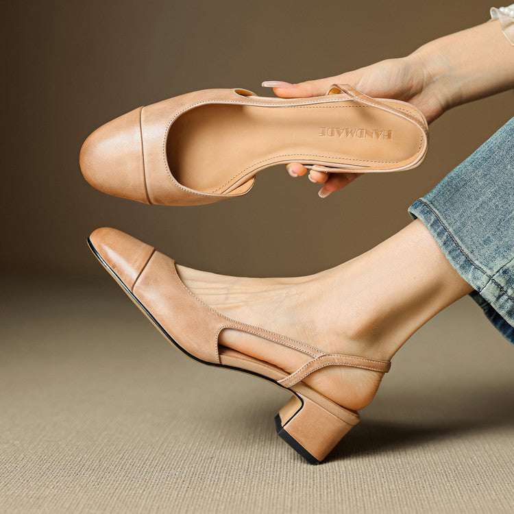 VIANA — Almond-Toe Slingback Pumps