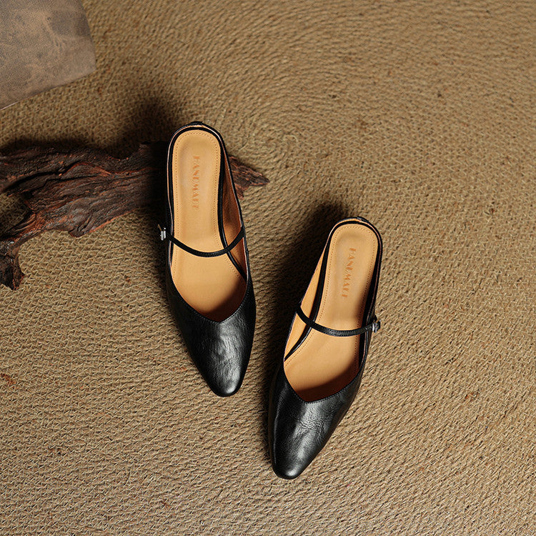 Vellara Genuine Leather Mules