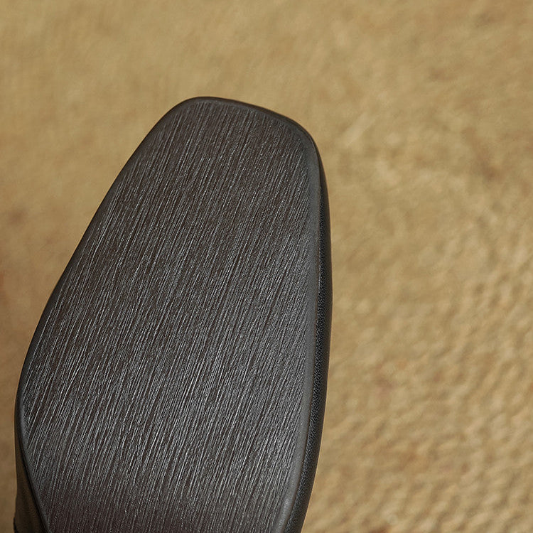 Velurelle — Leather Square-Toe Pumps