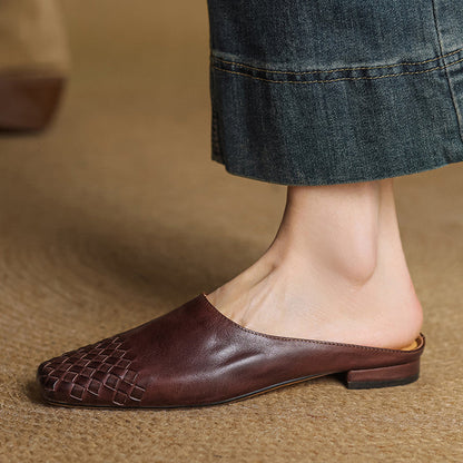 VIANNA — Woven Leather Mules