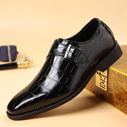 Lysandro — Croc-Finish Monk Shoes