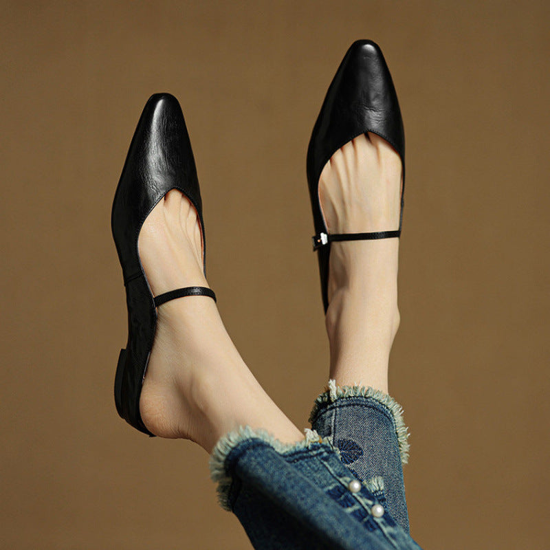 Vellara Genuine Leather Mules