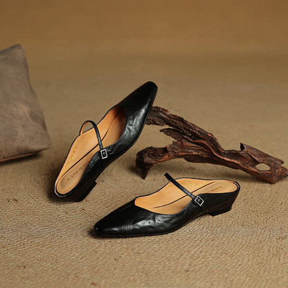 Vellara Genuine Leather Mules