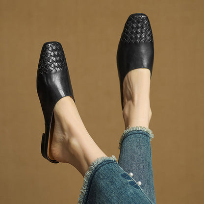 VIANNA — Woven Leather Mules