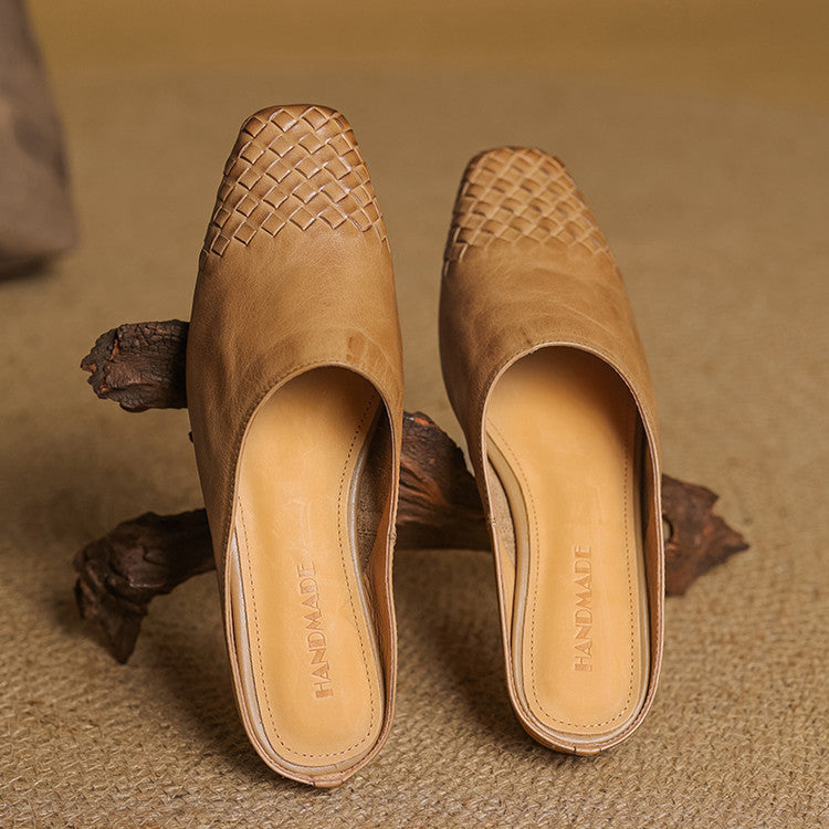 VIANNA — Woven Leather Mules