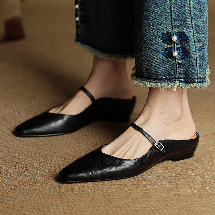 Vellara Genuine Leather Mules