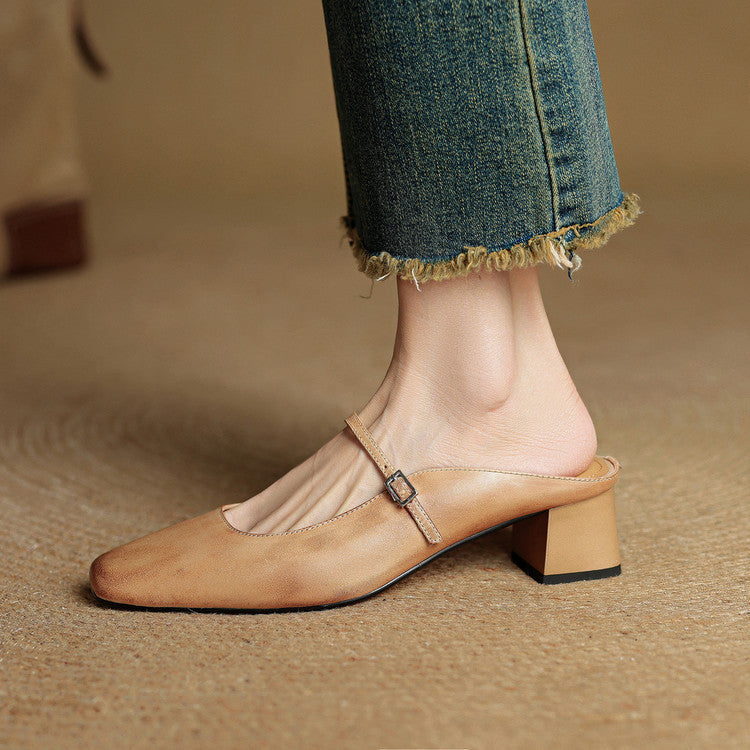 MIRANO — Leather Mules