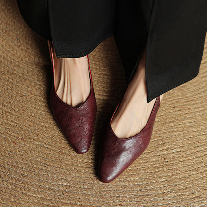 ALINZA — Leather Slingbacks