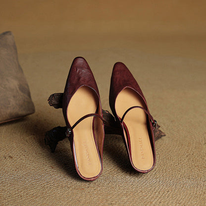 Vellara Genuine Leather Mules
