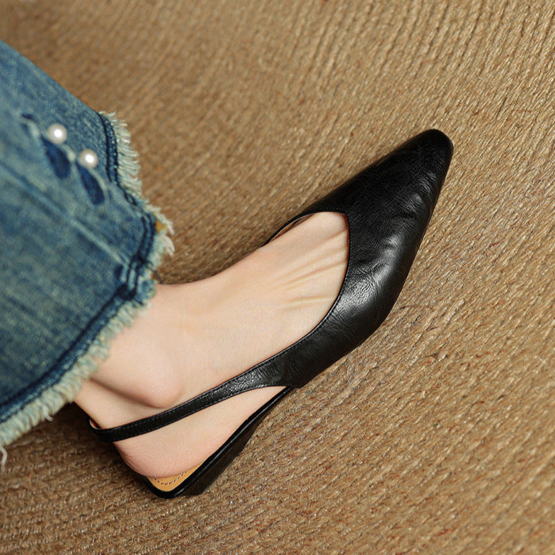 ALINZA — Leather Slingbacks