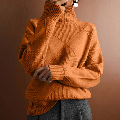CALIANE — High Neck Knitted Sweater