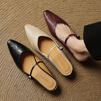 Vellara Genuine Leather Mules