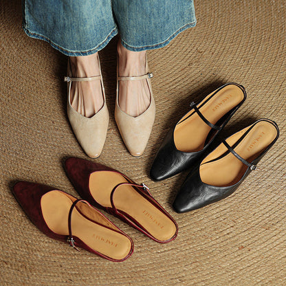 Vellara Genuine Leather Mules