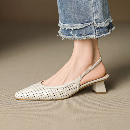 CALLIA — Woven Leather Slingbacks