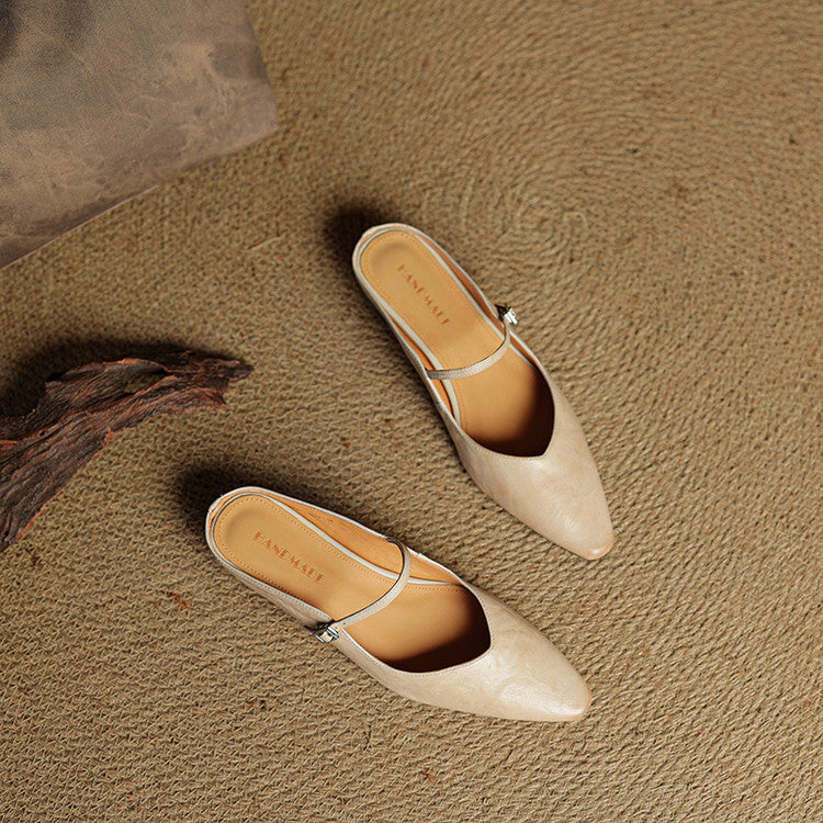 Vellara Genuine Leather Mules