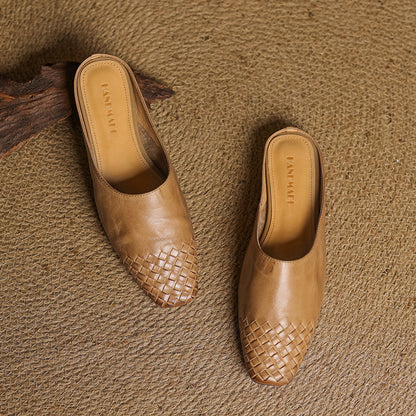 VIANNA — Woven Leather Mules