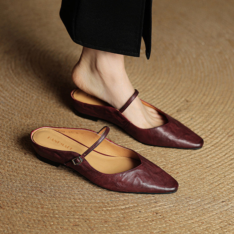 Vellara Genuine Leather Mules