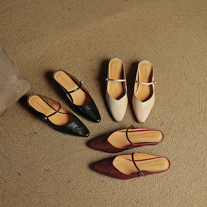 Vellara Genuine Leather Mules
