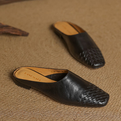 VIANNA — Woven Leather Mules