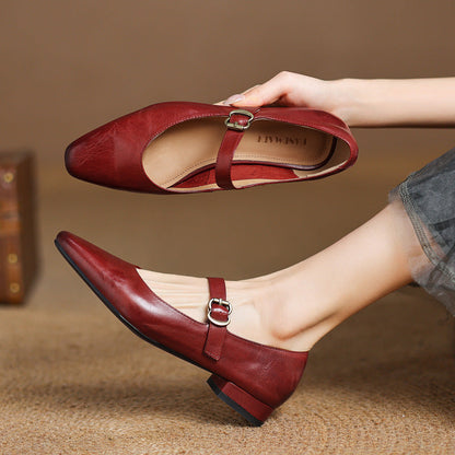 Velliera — Leather Mary Jane Pumps