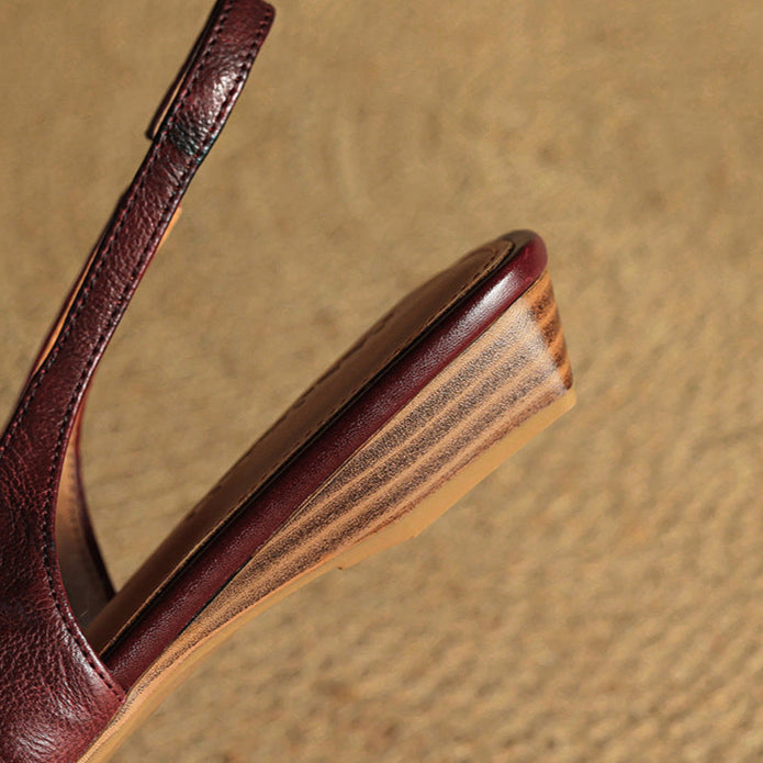 ALINZA — Leather Slingbacks