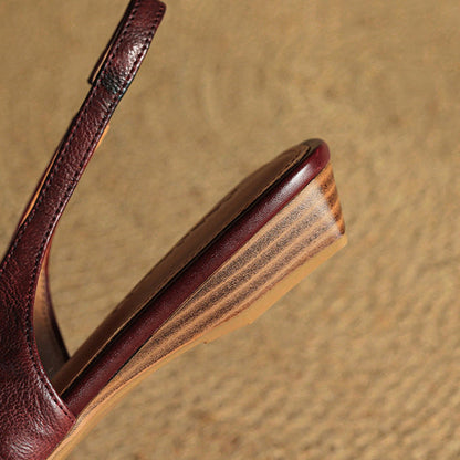 ALINZA — Leather Slingbacks